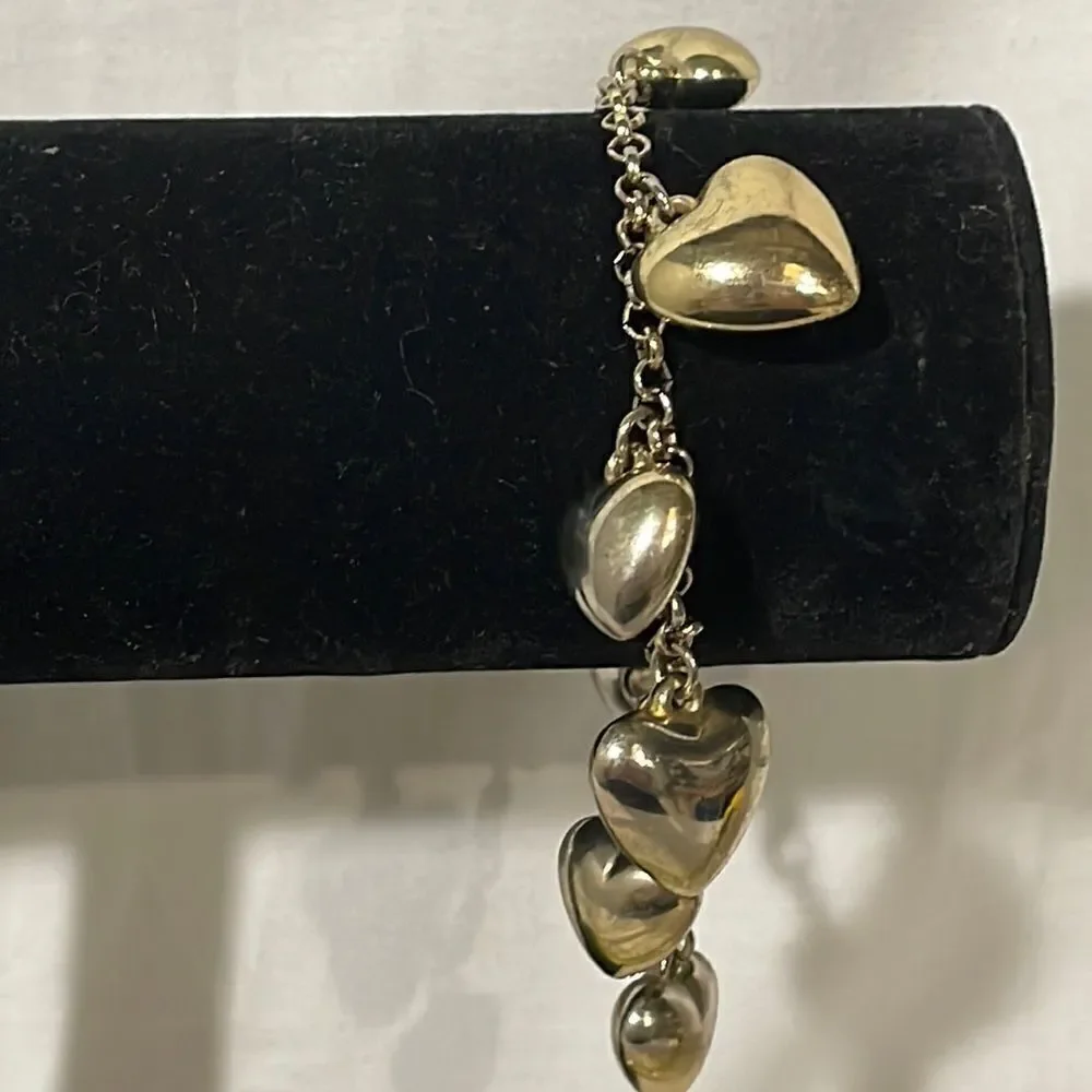 Chain Bracelets with Heart Charms